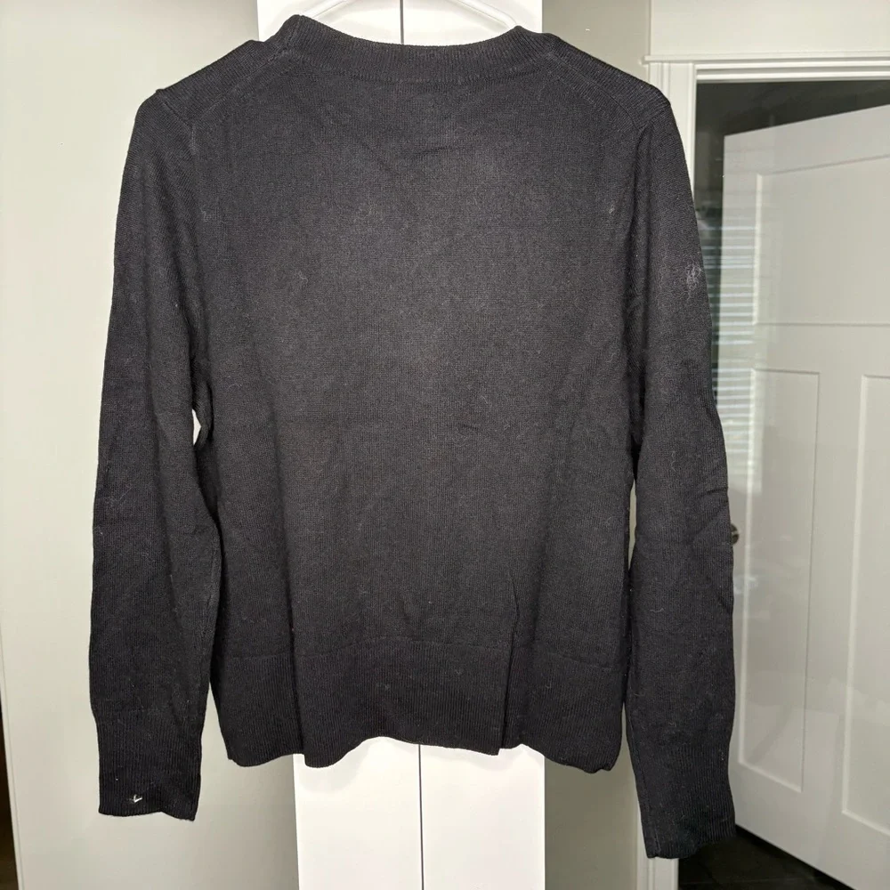 NWT J. Crew Cashmere Classic-fit Crewneck Sweater Black